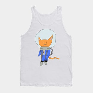 Space Cat -(Orange) Tank Top